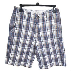 American Eagle Outfitters Longer Length Classic Plaid Short Casual Men’s 28 COPY